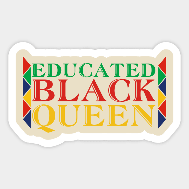 Dashiki Educated Black Queen Sticker by fiar32
